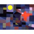 Fire at Full Moon  by Paul Klee Canvas Wall Art Hot on Sale