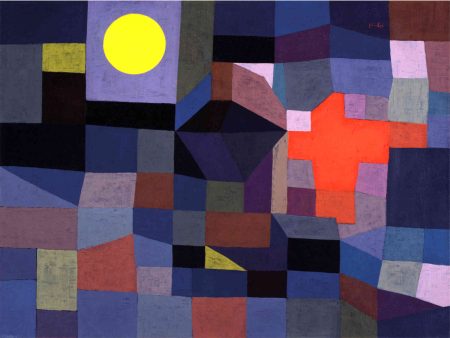 Fire at Full Moon  by Paul Klee Canvas Wall Art Hot on Sale