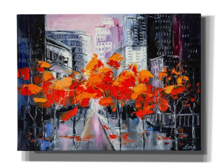 City In A Foxy Clothes  by Lana Tikhonova Canvas Wall Art Hot on Sale