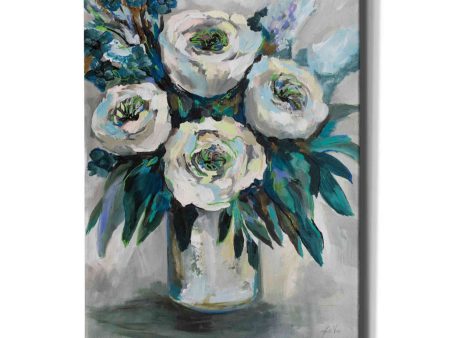 White Roses Bouquet  by Jeanette Vertentes, Canvas Wall Art Sale