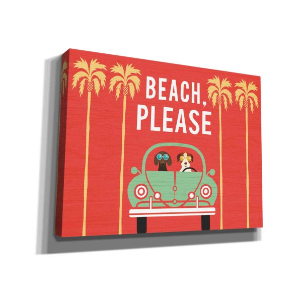 Beach Bums Beetle I  by Michael Mullan, Canvas Wall Art For Cheap