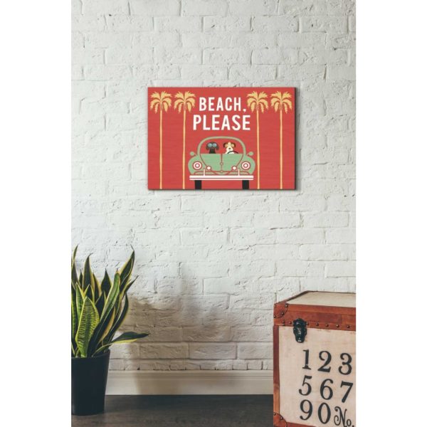 Beach Bums Beetle I  by Michael Mullan, Canvas Wall Art For Cheap