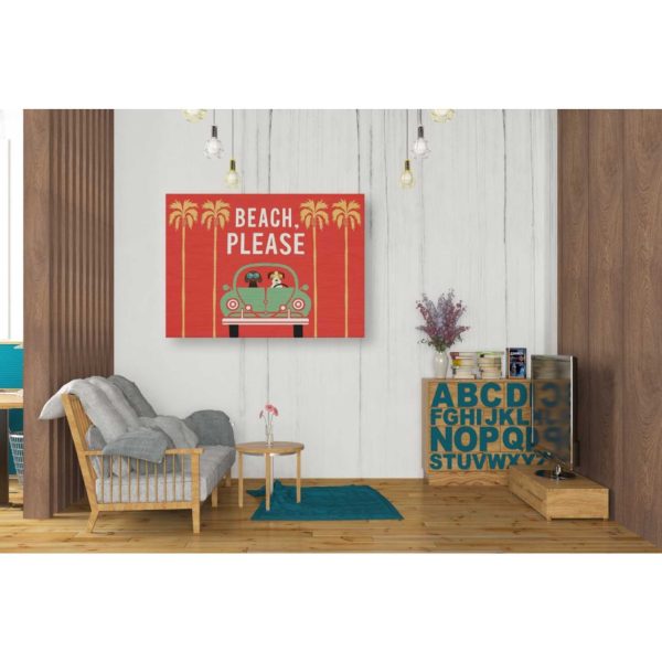 Beach Bums Beetle I  by Michael Mullan, Canvas Wall Art For Cheap