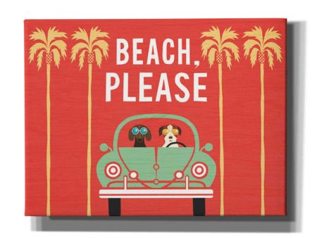 Beach Bums Beetle I  by Michael Mullan, Canvas Wall Art For Cheap