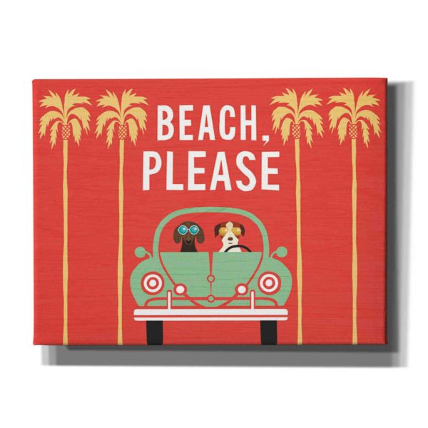 Beach Bums Beetle I  by Michael Mullan, Canvas Wall Art For Cheap