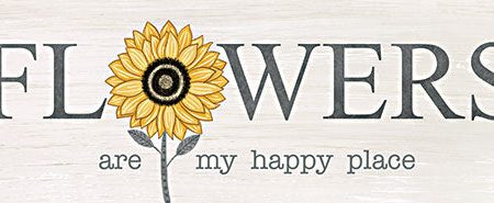 ALP2353 - Flowers Are My Happy Place - 18x6 Online now