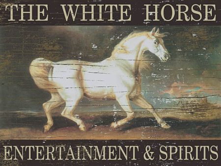 BJ205 - White Horse - 16x12 Online Sale