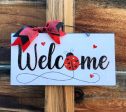 Welcome Ladybug with hearts sign. Online Hot Sale