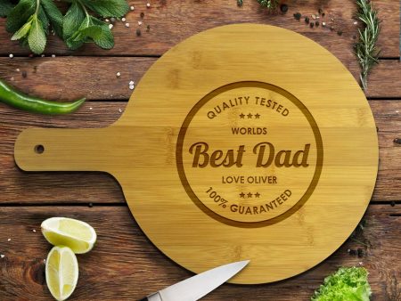 Best Dad Round Bamboo Serving Board For Discount