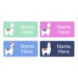 Llama Rectangle Name Labels 32pk Online Sale