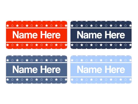 Star Rectangle Name Labels 32pk For Cheap