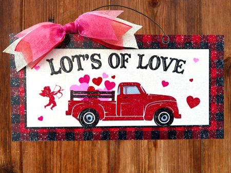 Lots of Love red truck sign. For Sale