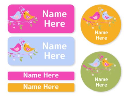 Two Birds Mixed Name Label Pack For Sale