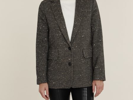 Tweed Micro Sequin Blazer Sale