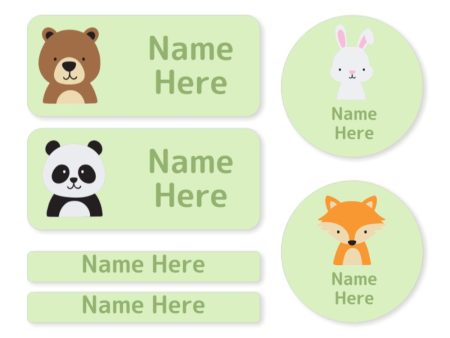 Woodland Animals Mixed Name Label Pack Online