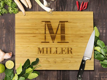 Surname Bamboo Cutting Board 12x16  Discount