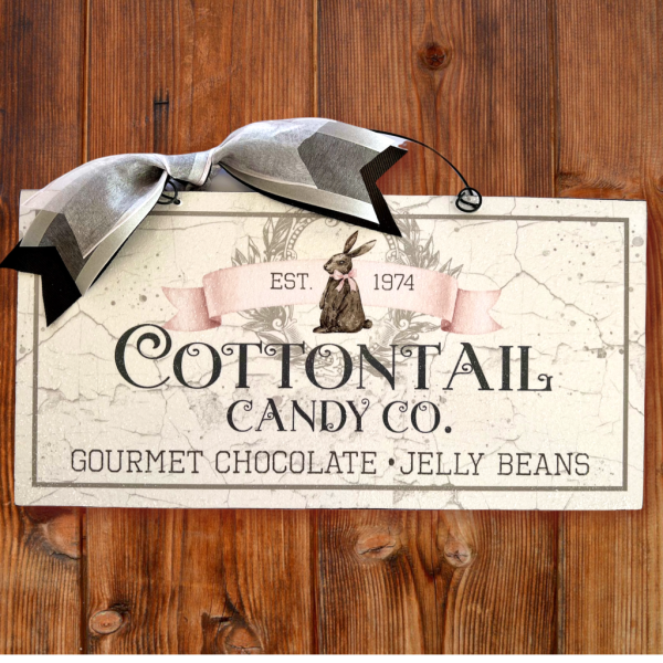 Cottontail Candy Co sign. Fashion