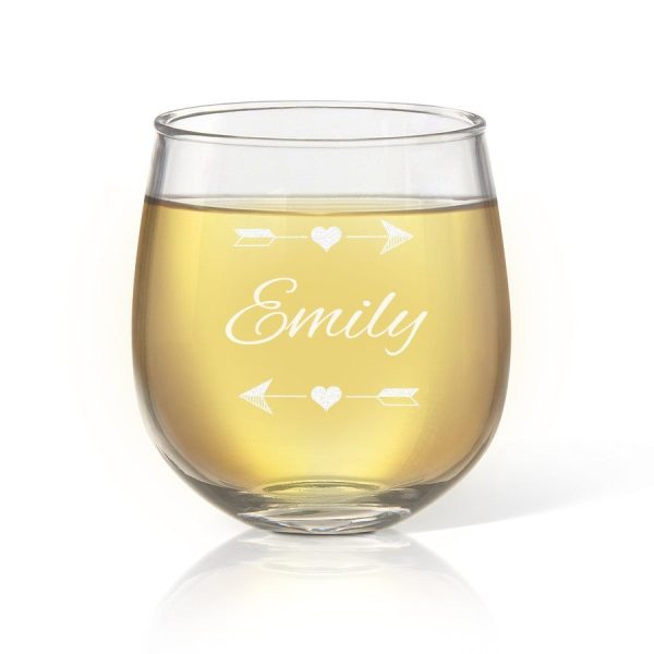 Arrow Stemless Wine Glass For Discount