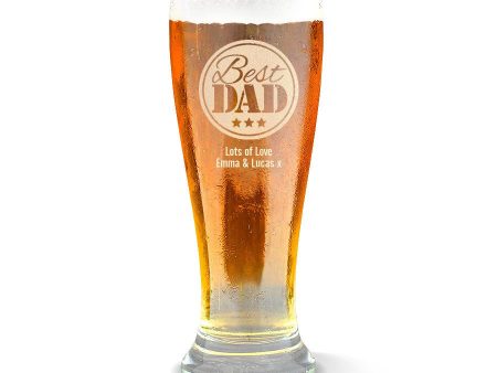 Best Dad Premium 285ml Beer Glass Supply