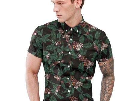 (EUROPE) - Coffee Blossom Button-Down Shirt Online now