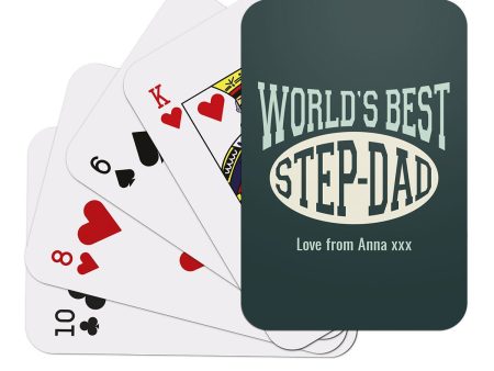 World s Best Step Dad Playing Cards Cheap