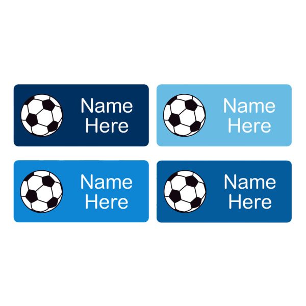 Soccer Ball Rectangle Name Labels 32pk Online now