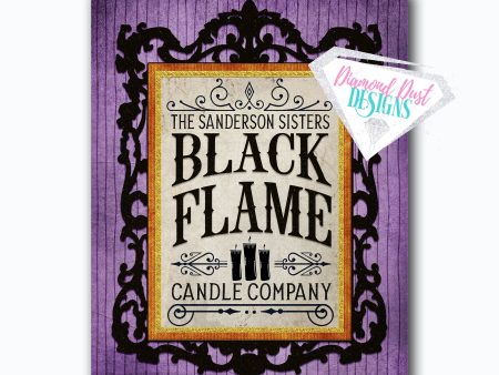 Sanderson Sister s Black Flame Candle Co. 8x10 or 11x14 size options. Wood or metal options. Online Sale