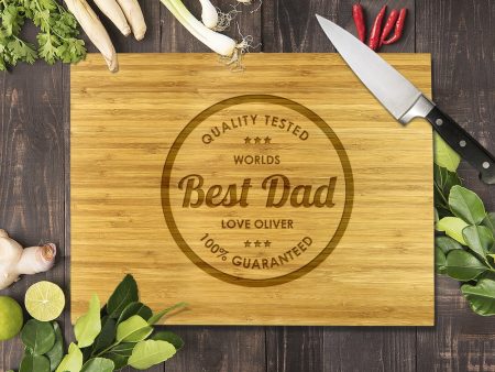 Best Dad Bamboo Cutting Board 12x16  Sale