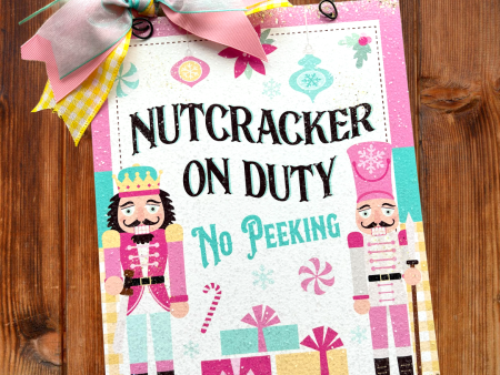 Nutcracker on Duty No Peeking Wall Art. 8x10 metal sign. Sale