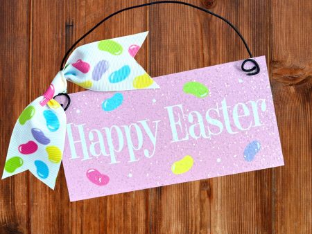 Happy Easter mini sign. Jelly Beans. Online Sale