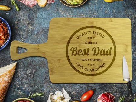 Best Dad Rectangle Bamboo Serving Board For Cheap