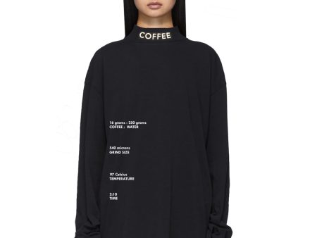 Coffee Mock Neck Long Sleeve Shirt For Cheap