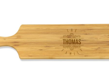 Surname Long Bamboo Serving Board For Discount