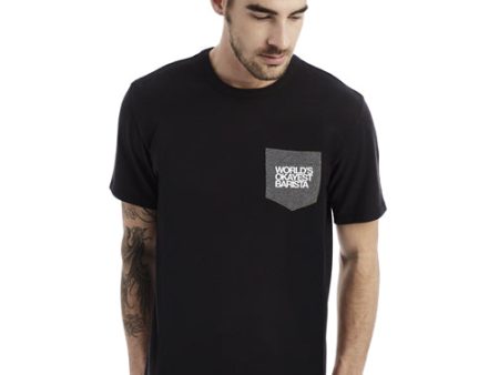 World s Okayest Barista Pocket Tee - T-Shirt (Unisex) For Sale