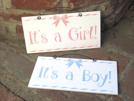 It s a Girl or Boy sign. Discount