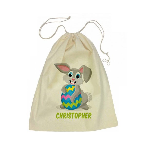 Calico Drawstring Bag - Easter Bunny For Cheap