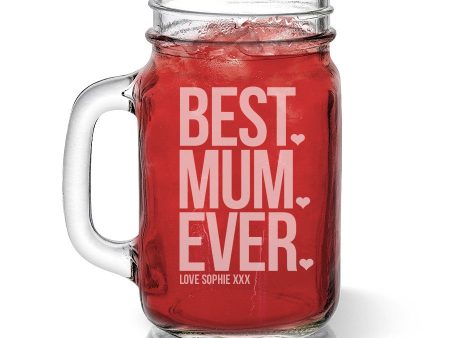 Best Mum Ever Mason Jar Sale