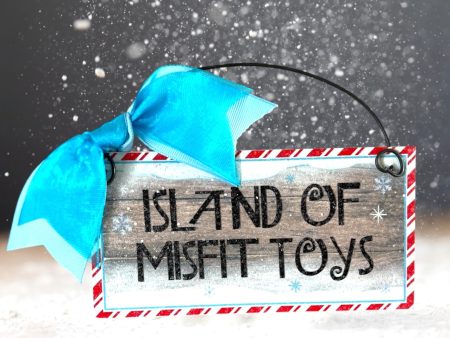 Island of Misfit Toys mini sign 3x6 inches. Wood or metal options. Online