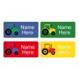 Tractor Rectangle Name Labels 32pk Online