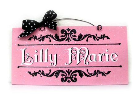 Custom Filigree name sign. on Sale