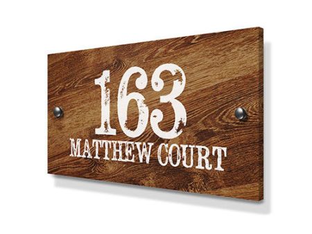 Wood Pine Metal House Sign For Discount