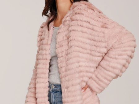 Oversized Blush Pink Fur Jacket Online