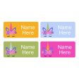 Unicorn Horn Rectangle Name Labels 32pk Discount