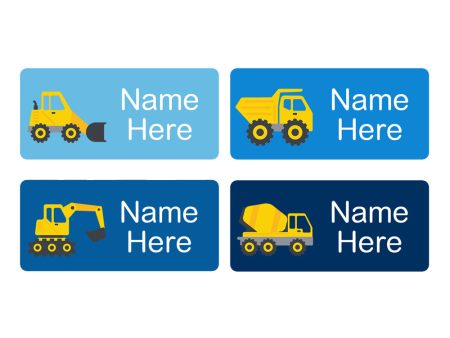 Little Digger Rectangle Name Labels 32pk Online Hot Sale