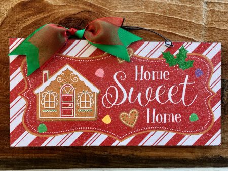 Home Sweet Home Gingerbread House sign. Fashion