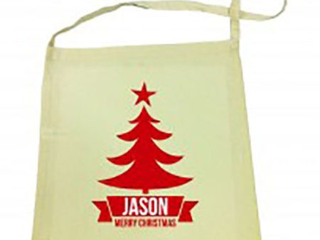 Red Tree Christmas Calico Tote Bag For Sale