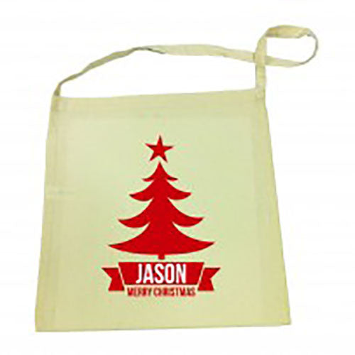 Red Tree Christmas Calico Tote Bag For Sale