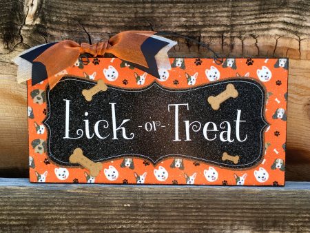 Lick or Treat Halloween sign. Online Hot Sale