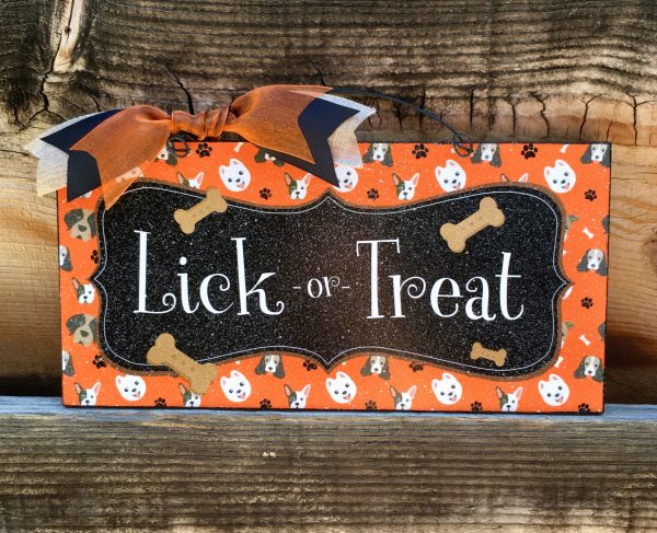 Lick or Treat Halloween sign. Online Hot Sale