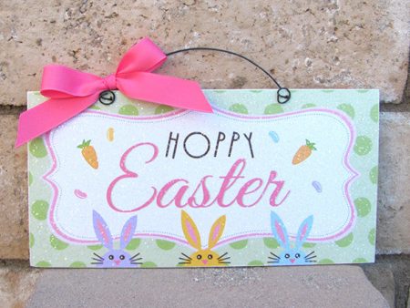 Easter sign. Hoppy Easter. Supply